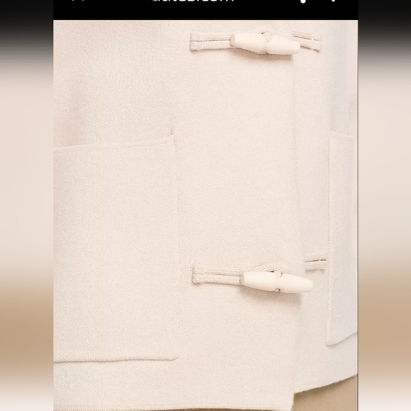 Sioni XL Cream Hooded Toggle Sweater Jacket - Picture 5 of 14